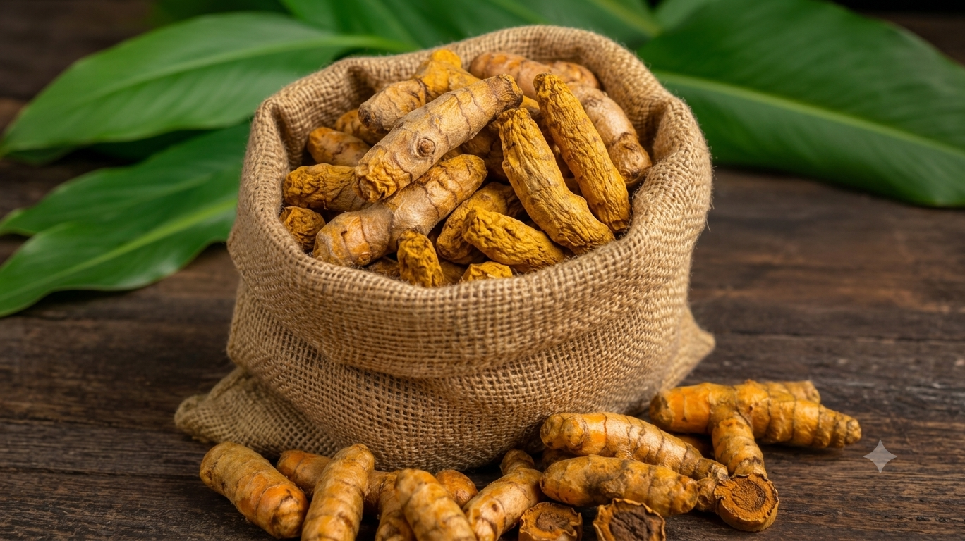 Turmeric farm and processing